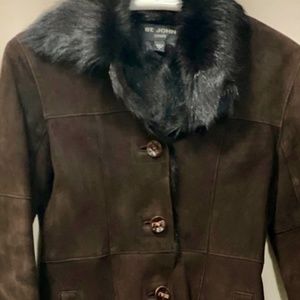 ST. JOHN COATS SHEARLING JACKET
